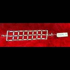 Wide and chunky Lucky Brand silver bracelet
